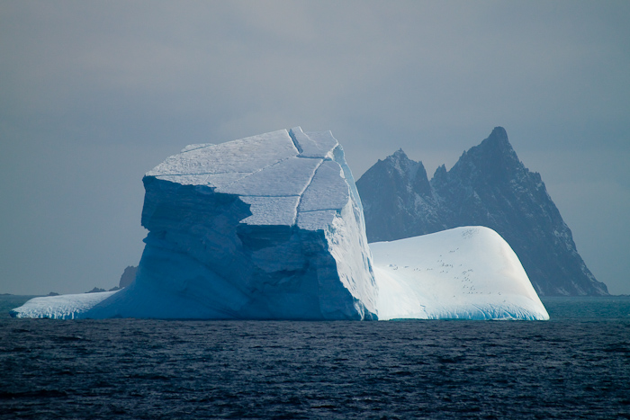 There are many impressive icebergs in the water around Antarctica. Here's one.