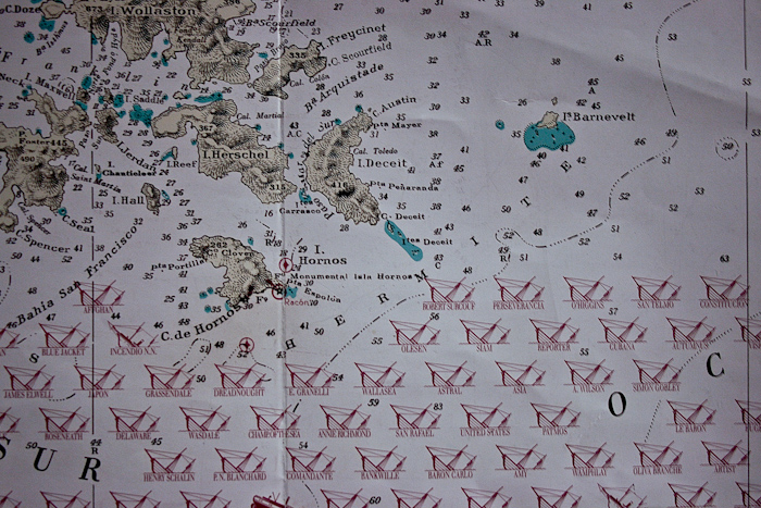 Here's a shipping chart showing just how dangerous these waters can be (photo from 2007).