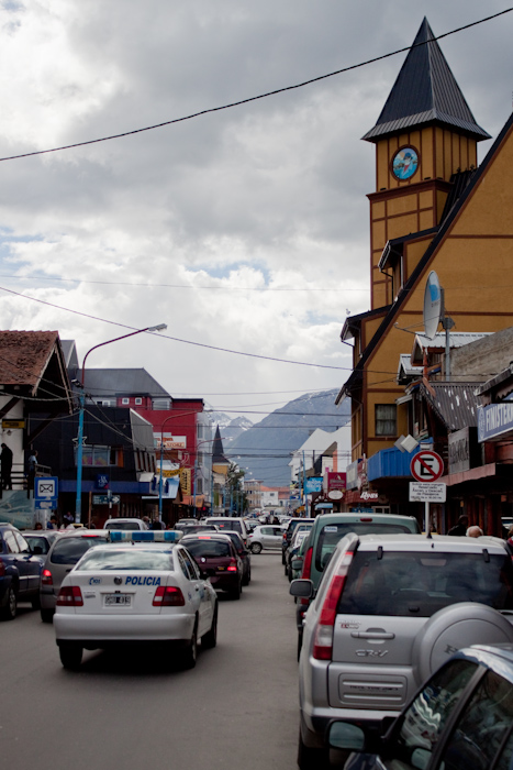 The main street in Ushuaia.