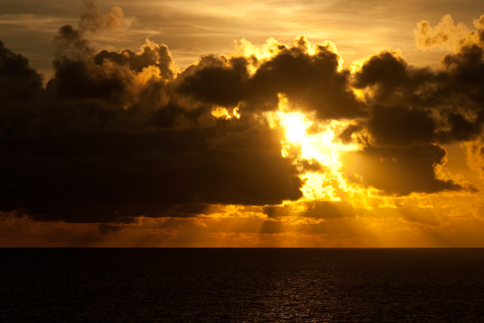 Sunrise over the Pacific Ocean