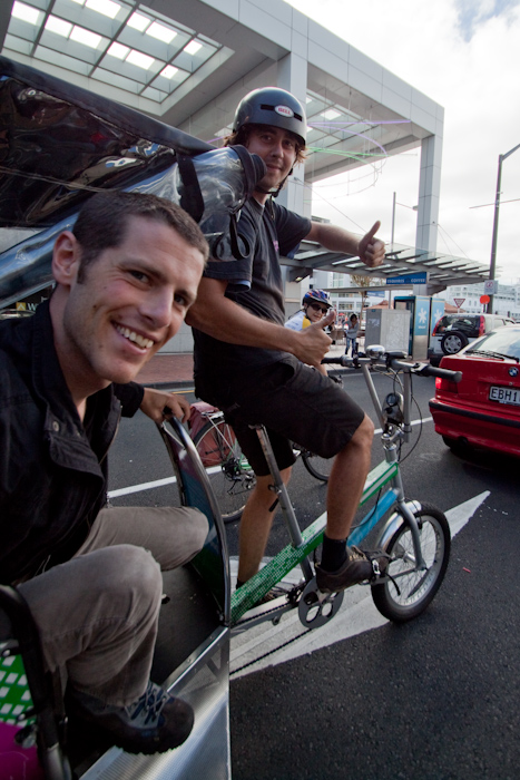 Pedicab ride through the city.