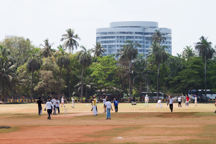 The Oval Maidan, a large green in the city center, mainly used for cricket practice.