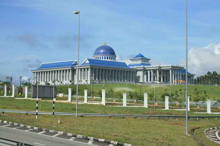 One of the many large building projects in Brunei.