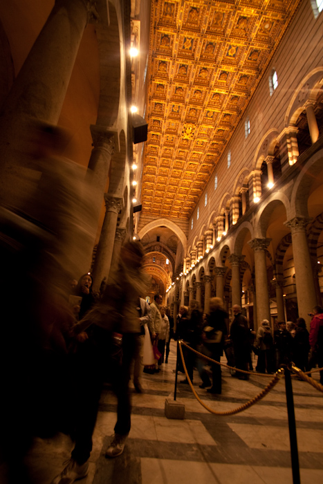 Inside the cathedral.