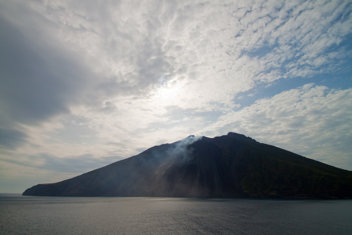 No, I was on a cruise ship that sailed past Stromboli. I've done this before, on the same ship, but this time the volcano was more active!
