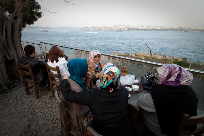 Overlooking the Bosporus.