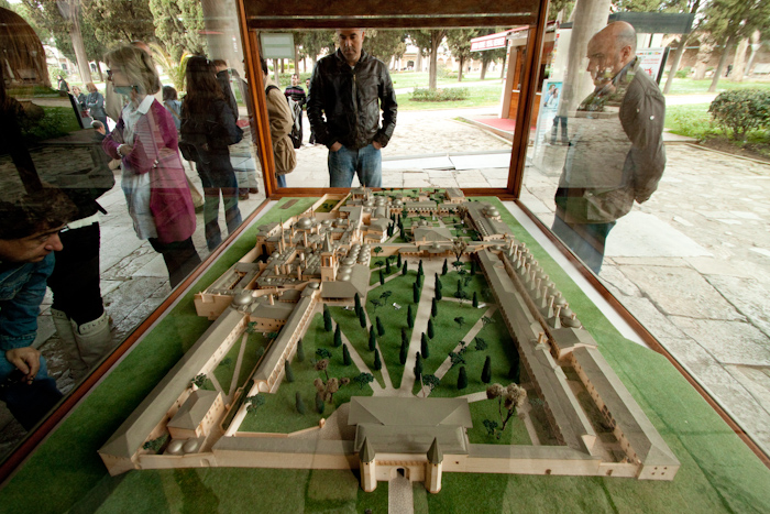 A model of the palace grounds. It is now purely a museum.