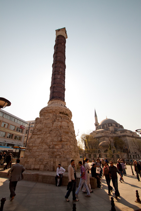 Of course, I didn't take my camera into the massage place, but this was just outside. It's the pillar which all roads and measurements were taken from during the Byzantine empire. This was the center of the empire, in one way.