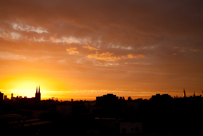 I found out there is access to the roof, and I found out just as the sun was setting. I grabbed my camera and checked it out right away!