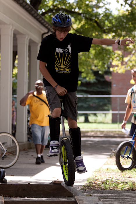 Trials unicycling.