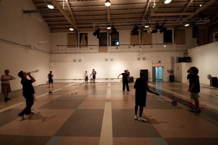 The open juggling club at the Pratt Institute. I didn't juggle much. I was pretty knackered after sitting down all day...