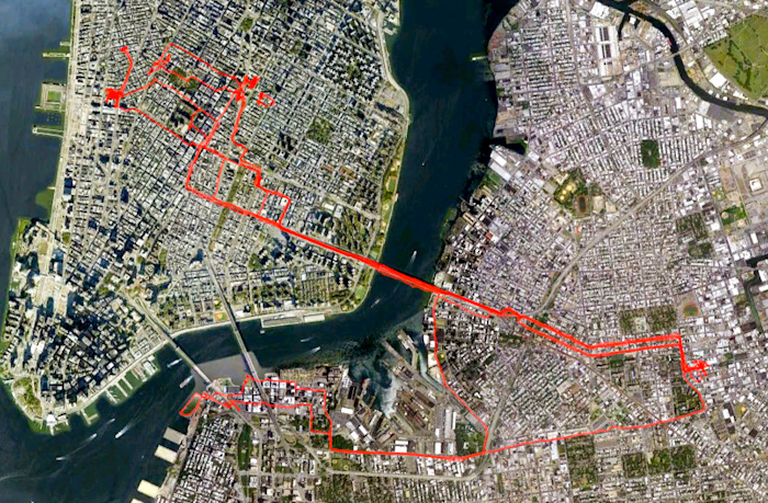 This is my bike route for days 9 and 10.