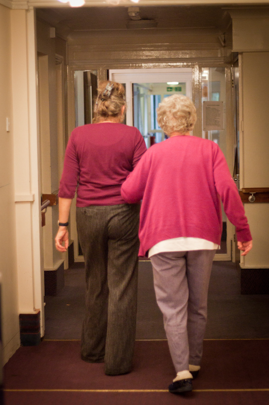 My mother on the left, my grandmother on the right.