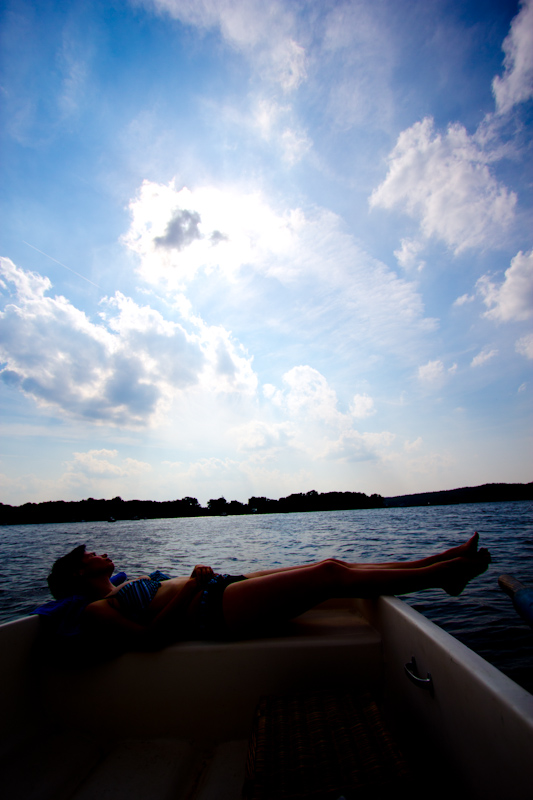 Juliane and Luke on a boat: no description