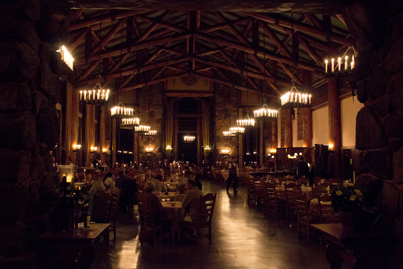 The dining room at the Ahwahnee Hotel, where I ate on of the most expensive single meals of my life. I think I paid more for the building I was in rather than the food or wine.