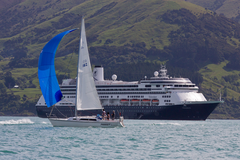 New Zealand: Volendam at Akaroa.