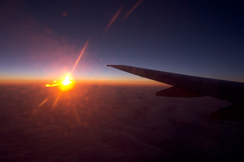 UK trip - January 2012: Flying home.