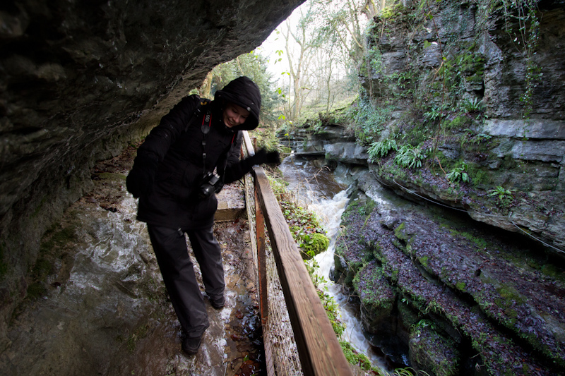 UK trip - January 2012: Walking down How Steen Gorge.