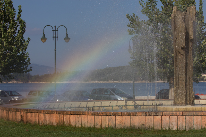 Corfu: Fountain rainbow.