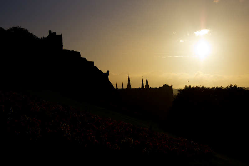 Edinburgh: Sunset over Edinburgh.