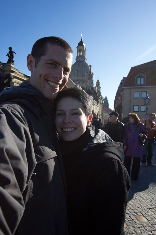 Dresden: Tourists in Dresden.