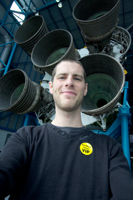 Kennedy Space Center: Self portrait at the Saturn V.