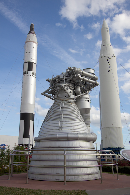 Kennedy Space Center: Saturn V engine. Just one engine had more power than all three Shuttle engines. And the Saturn V had FIVE of them.