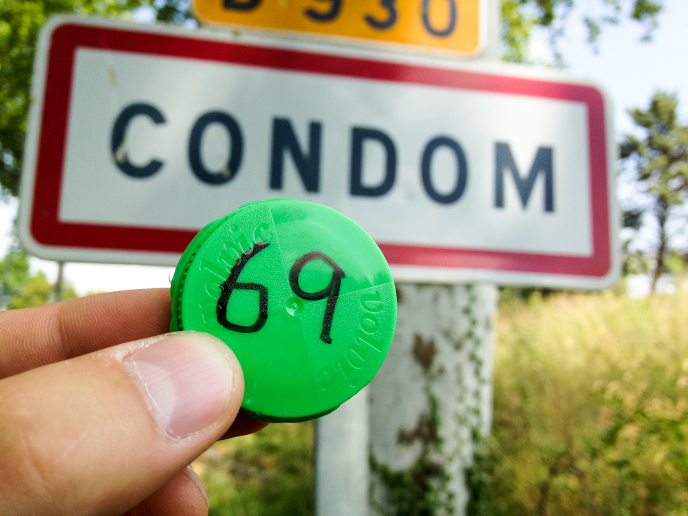 Currency of the Future: I'm not kidding about being in Condom, France, July 2013.