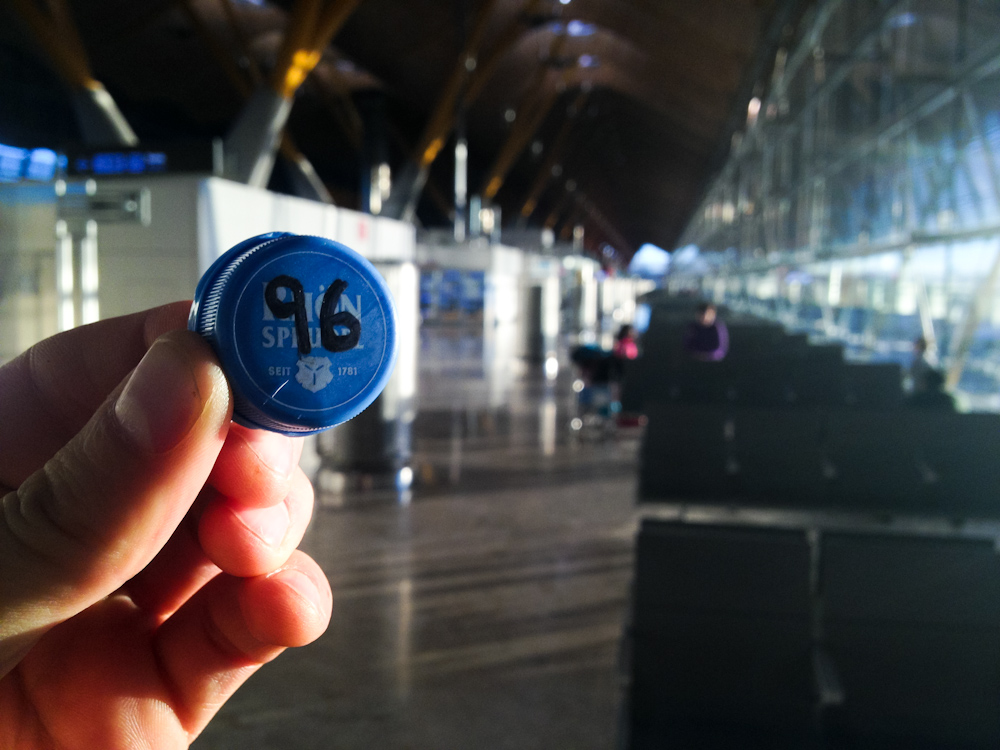 Currency of the Future: Madrid Airport, Spain, December 2013.