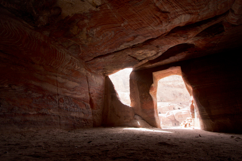 Petra, Jordan: Inside a tomb.