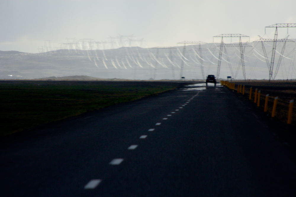 Iceland Adventure with Juliane and Luke: Road and power lines