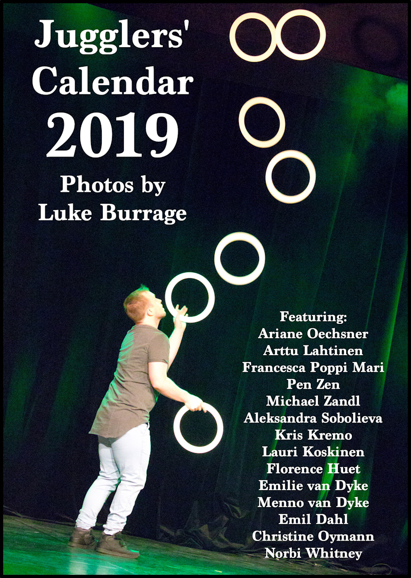 Jugglers' Calendar 2019: Photos by Luke Burrage