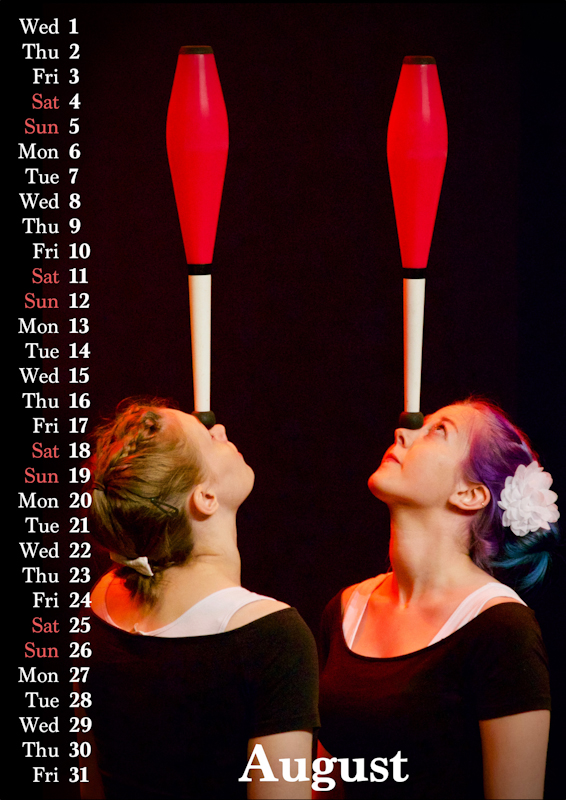 Jugglers' Calendar 2018 by Luke Burrage and Juliane Kunzendorf: no description