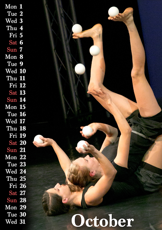 Jugglers' Calendar 2018 by Luke Burrage and Juliane Kunzendorf: no description